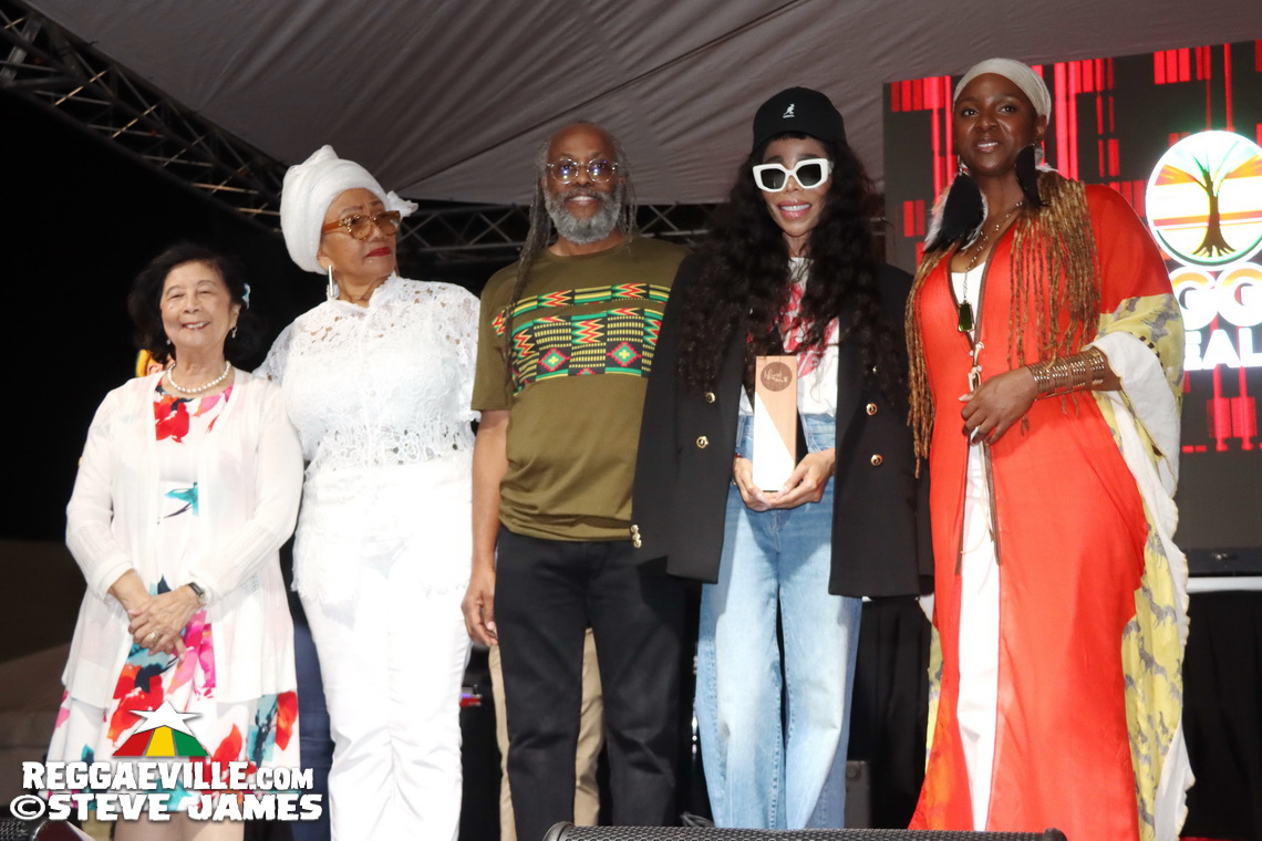 Cedella Marley, Marcia Griffiths, Patricia 'Miss Pat' Chin, Rita Marley
